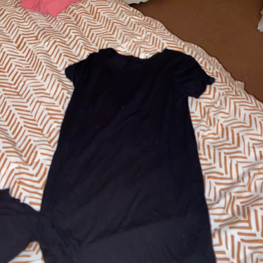 black tee dress coverup